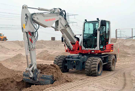 Wheeled Excavators hire