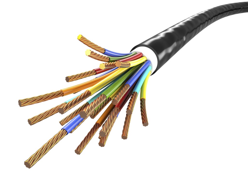 Closeup of Electric Cable