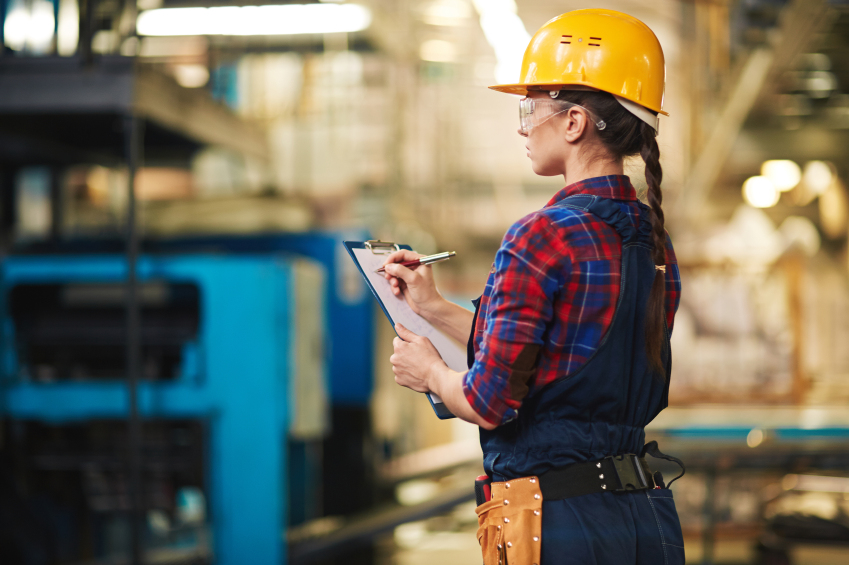 woman with working clothes