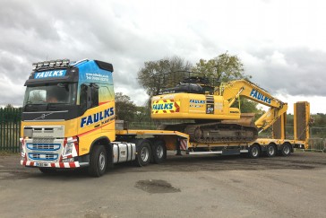Volvo FH13 Lowloader available for hire from AE Faulks