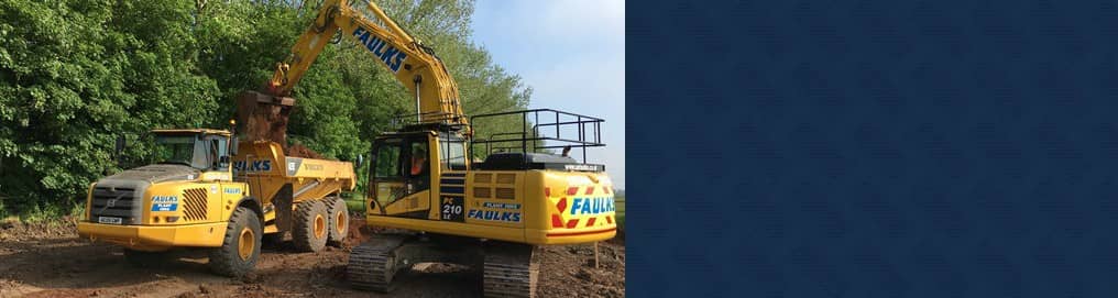 digger on a field