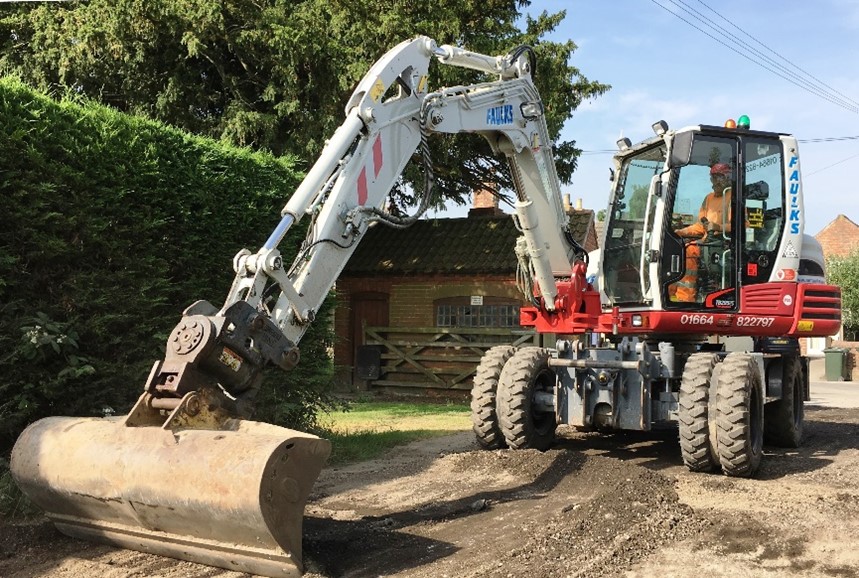 wheeled excavator