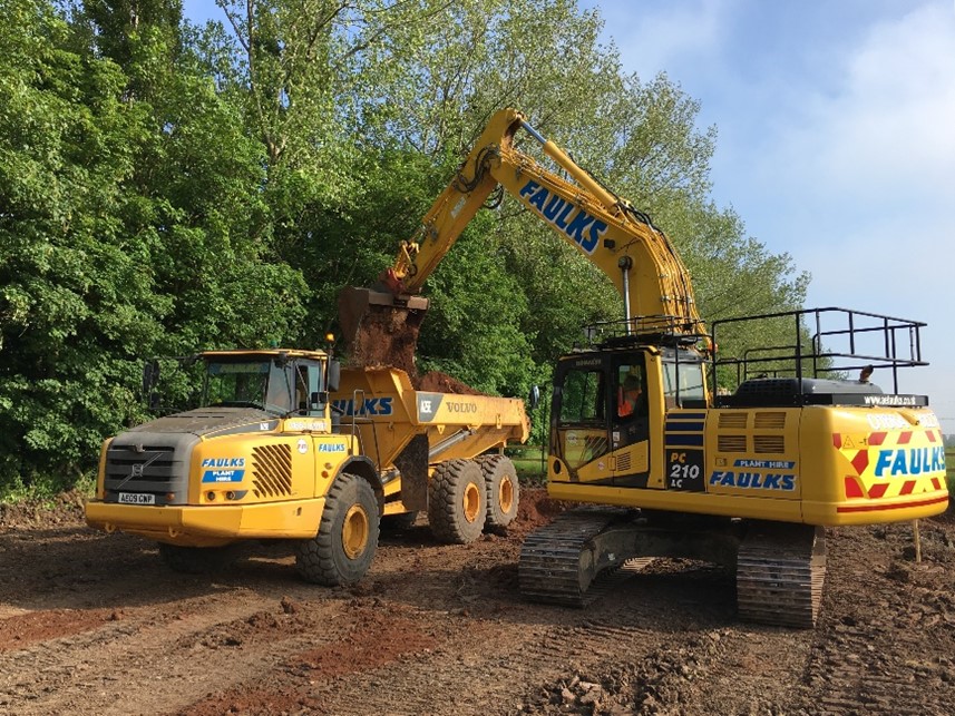 ae faulks excavator and digger