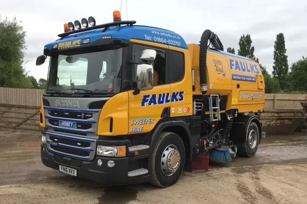 AE Faulks sweeper for hire